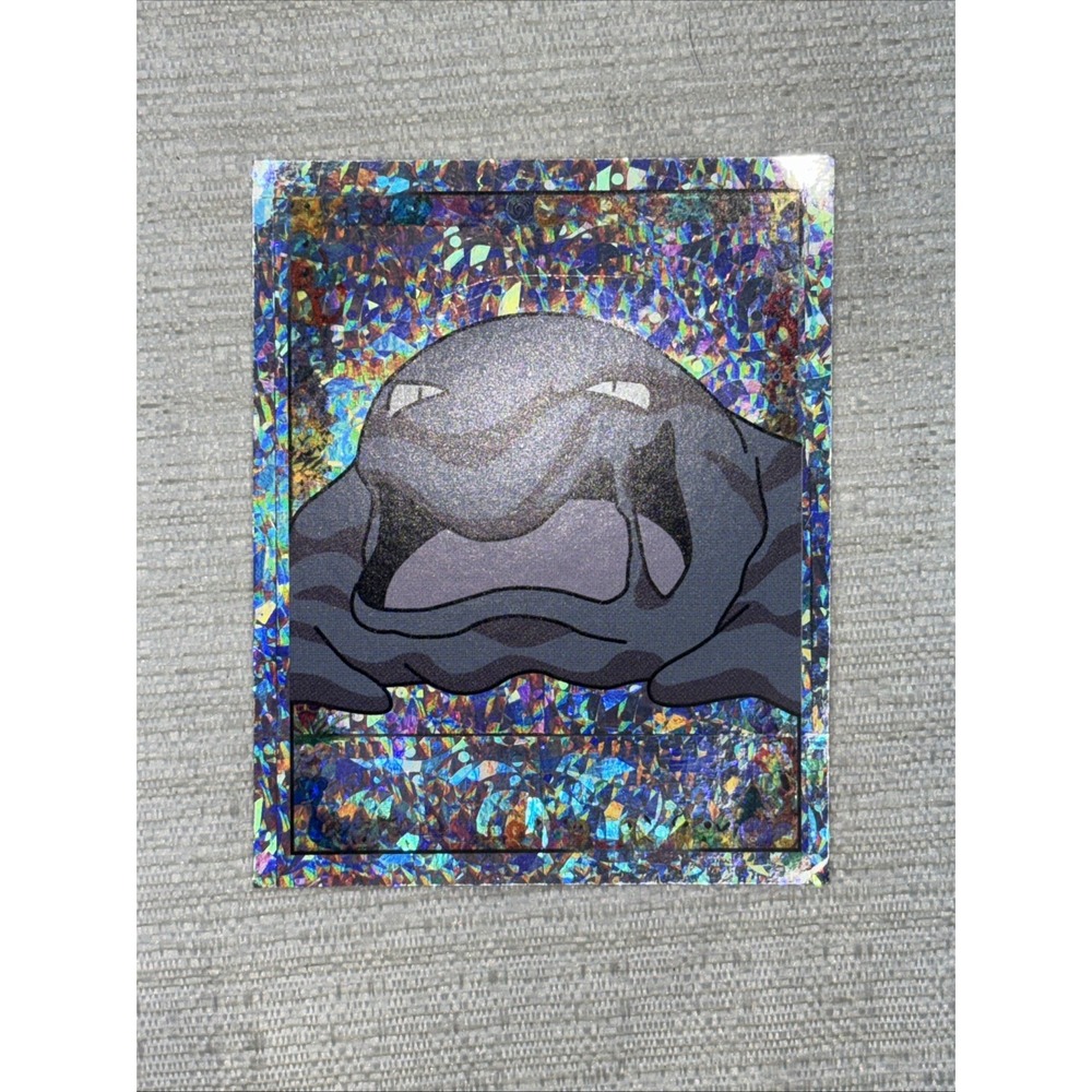1999 #S14‎ Muk Glitter Holo Pokemon Series 1 Sticker Topps Merlin Nintendo
